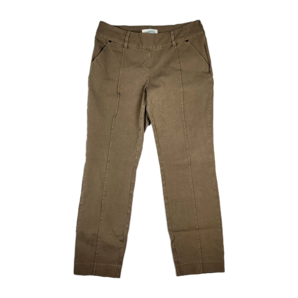 Sundance Ankle Crop Pants in Olive Brown